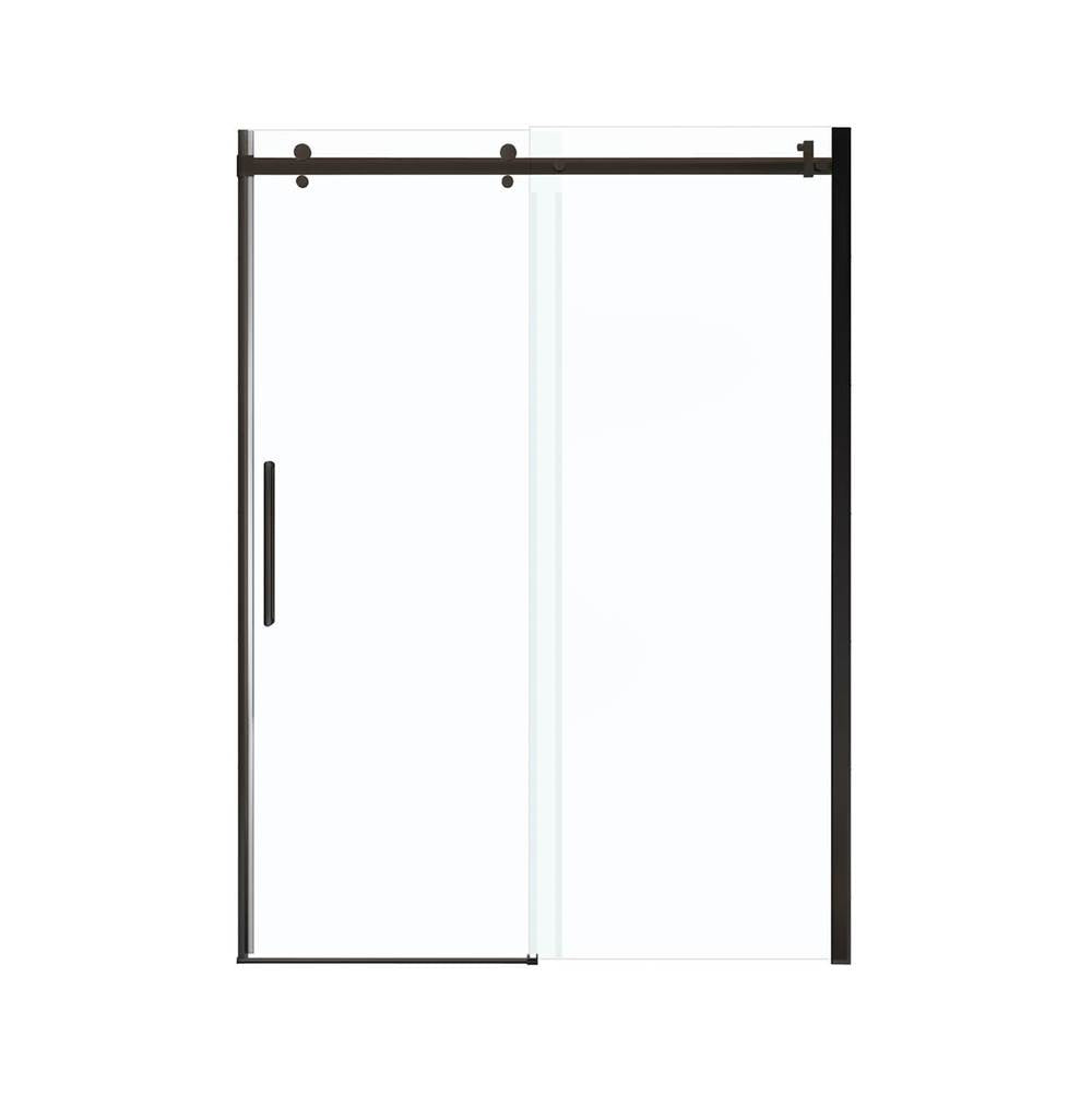 Halo 56.5-59 x 78.75 in. 8mm Sliding Shower Door for Alcove Installation with Clear glass in Dark Bronze