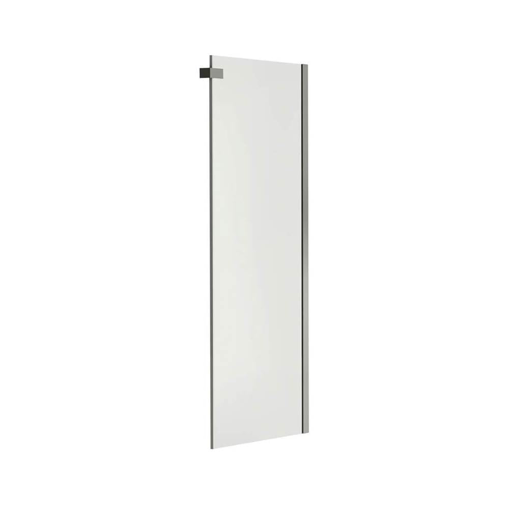 Halo Return Panel for 32 in. Base with Clear glass in Chrome