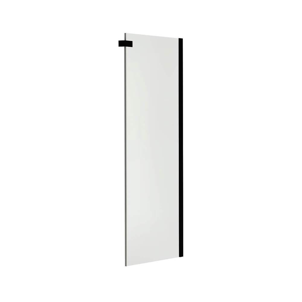 Halo Return Panel for 32 in. Base with Clear glass in Matte Black