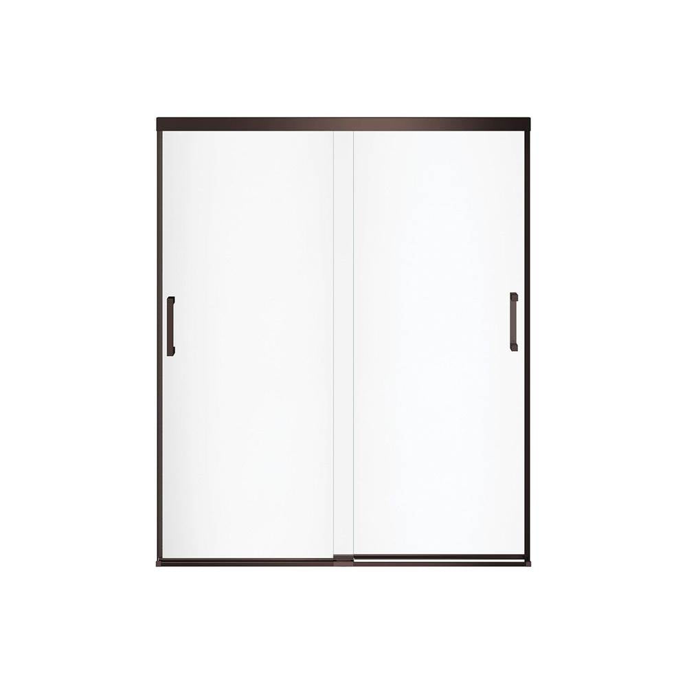 Incognito 70 56-59 x 70 1/2 in. 6mm Bypass Shower Door for Alcove Installation with Clear glass in Dark Bronze