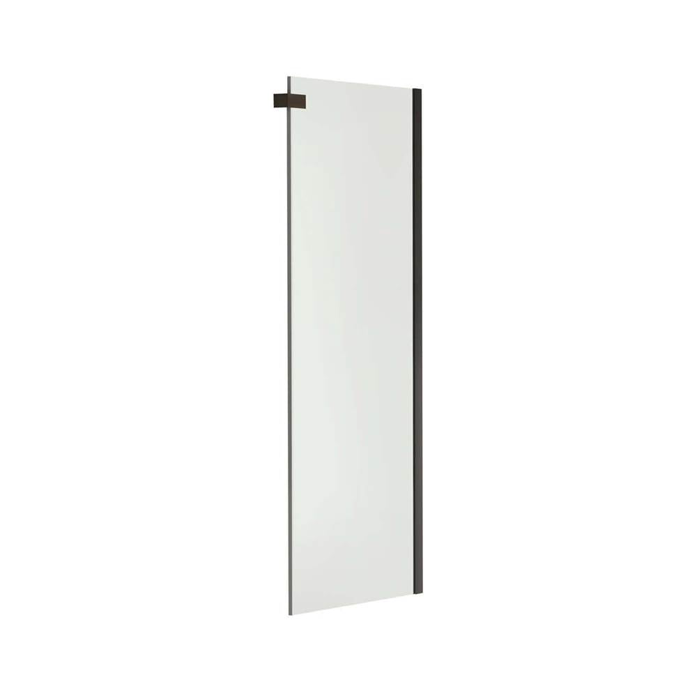 Halo Return Panel for 34 in. Base with Clear glass in Dark Bronze