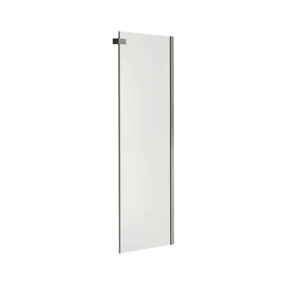 Halo Return Panel for 36 in. Base with Clear glass in Chrome