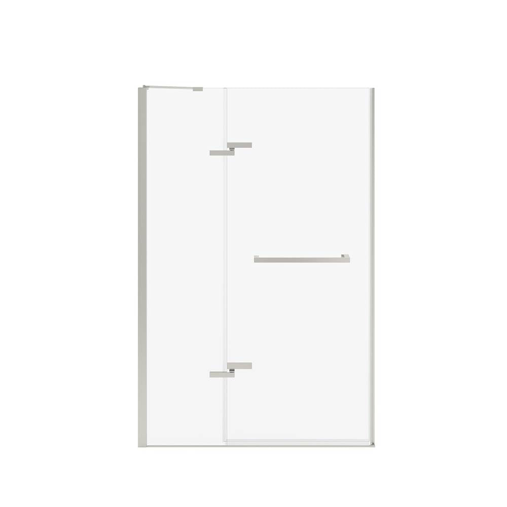 Reveal Sleek 71 44-47 x 71 1/2 in. 8mm Pivot Shower Door for Alcove Installation with Clear glass in Brushed Nickel