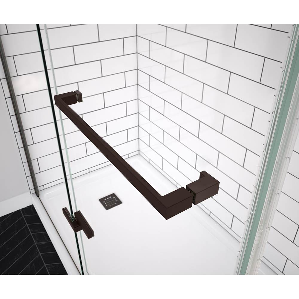 Reveal Sleek 71 51 1/2-54 1/2 x 71 1/2 in. 8 mm Pivot Shower Door for Alcove Installation with Clear glass in Dark Bronze