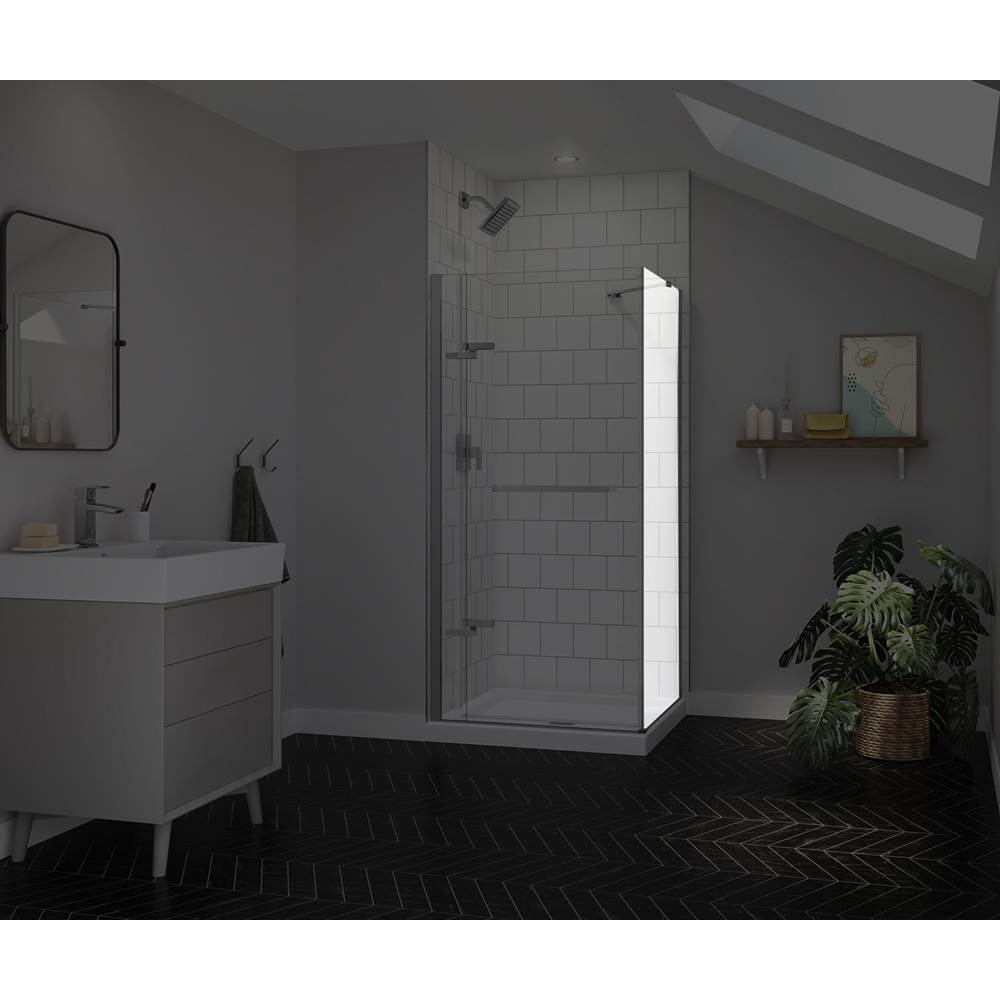 Maax - Reveal Sleek 71 Return Panel for 36 in. Base with Clear glass in Chrome