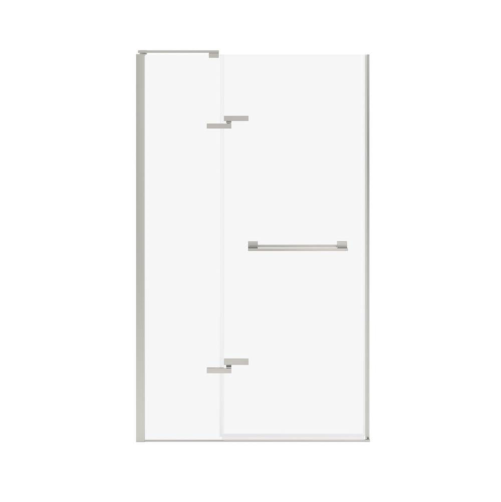 Capella 78 44-47 x 78 in. 8 mm Pivot Shower Door for Alcove Installation with GlassShield glass in Brushed Nickel