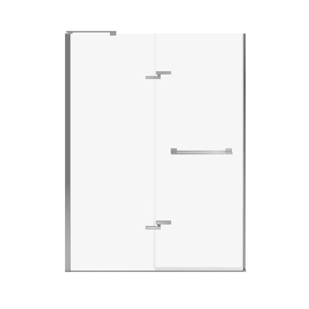Capella 78 56-59 x 78 in. 8 mm Pivot Shower Door for Alcove Installation with GlassShield glass in Chrome
