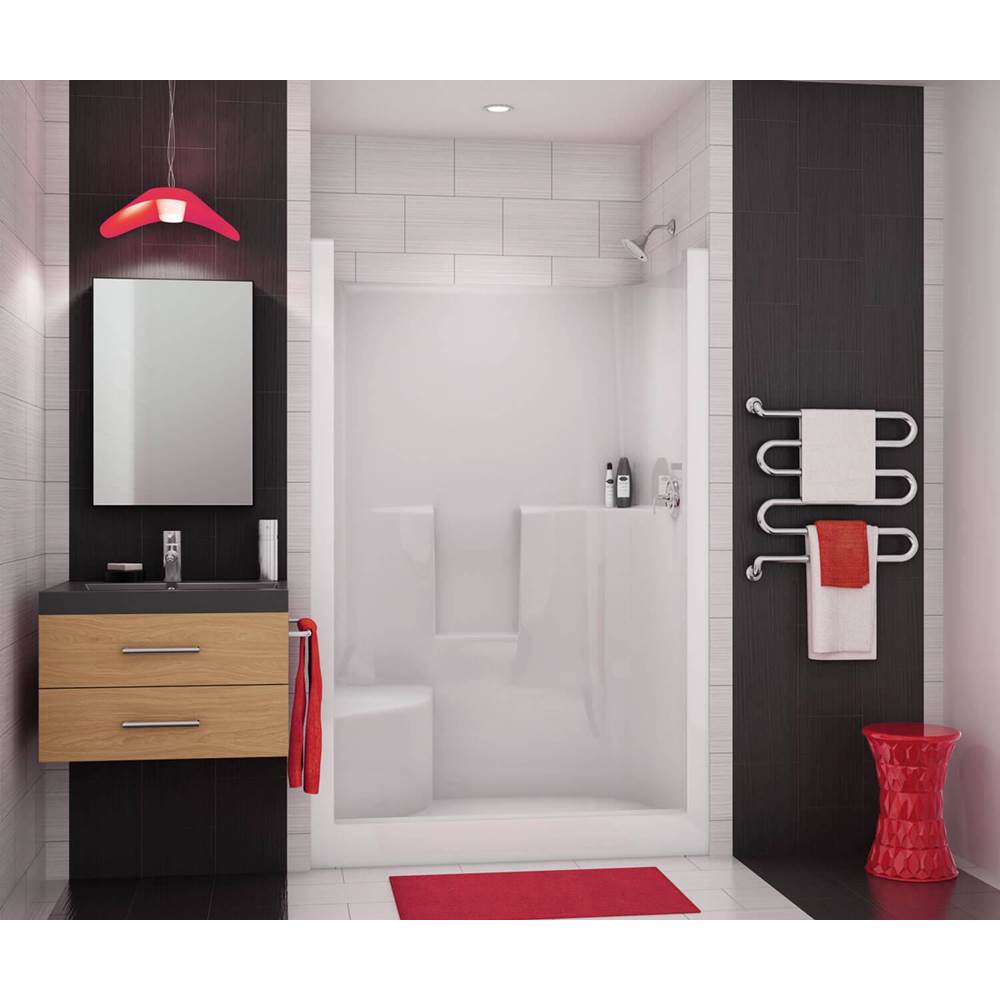 Maax - SS3648 R/L AcrylX Alcove Center Drain One-Piece Shower in White - White