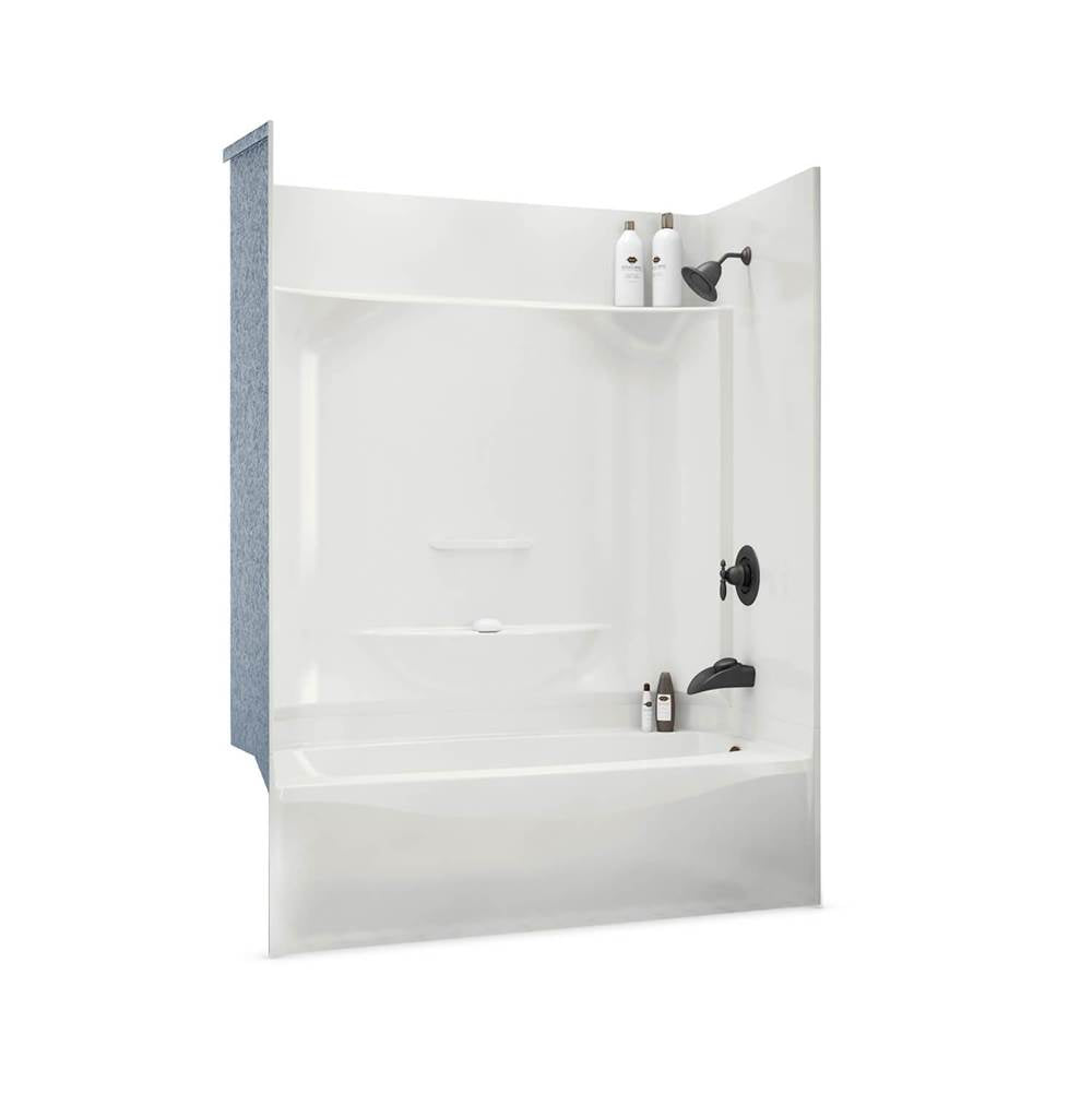 KDTS 3260 AFR AcrylX Alcove Left-Hand Drain Four-Piece Tub Shower in White