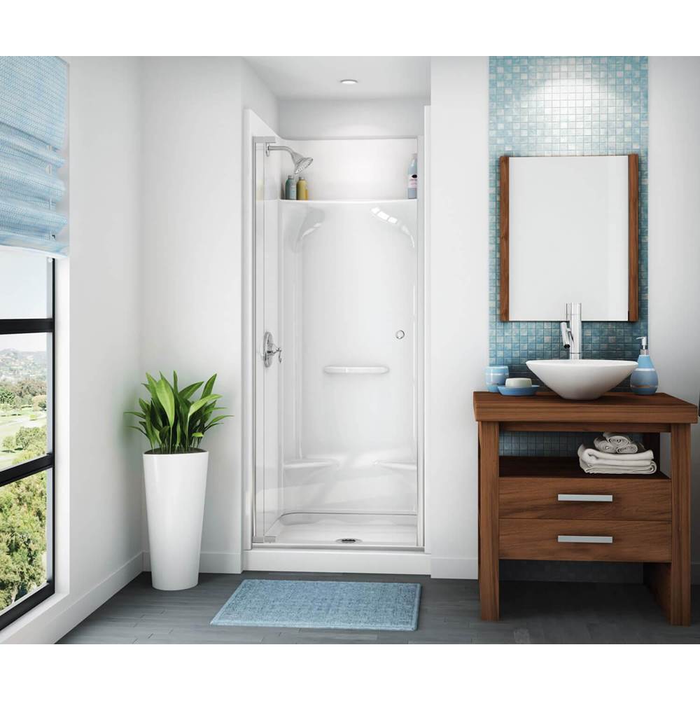 KDS 3232 AcrylX Alcove Center Drain Four-Piece Shower in White