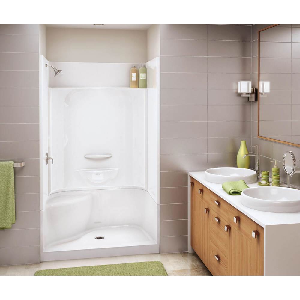 Maax - KDS 3448 AcrylX Alcove Center Drain Four-Piece Shower in White - White