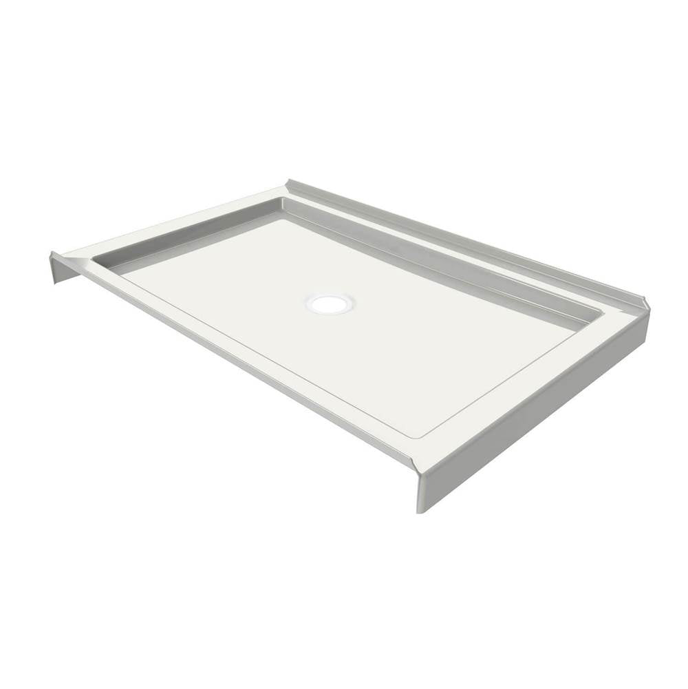 B3Round 4834 Acrylic Tunnel Shower Base in White with Center Drain