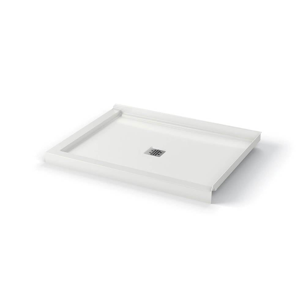 B3X 4836 Acrylic Corner Right Shower Base with Center Drain in White