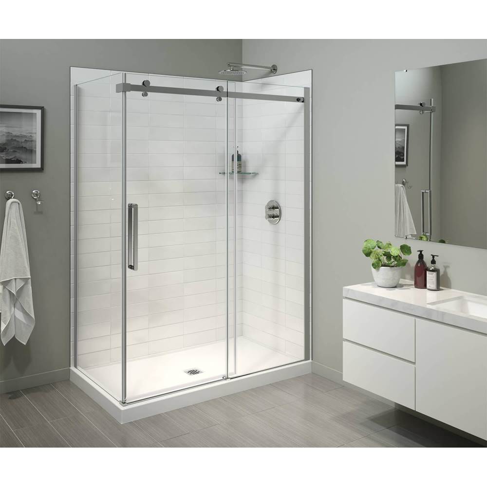 Maax - B3X 6036 Acrylic Corner Right Shower Base with Center Drain in White - White