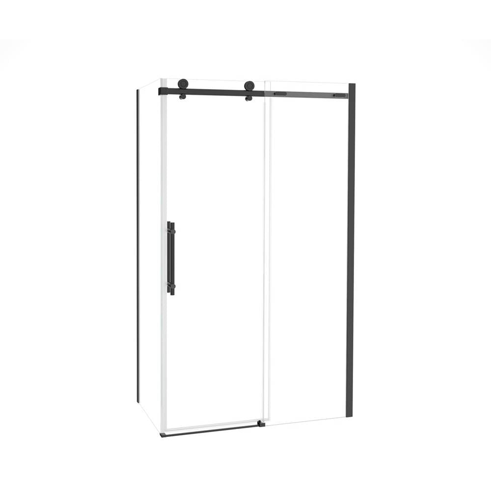 Odyssey SC 48'' x 32'' x 78'' 8mm Sliding Shower Door for Corner Installation with Clear glass in Matte Black