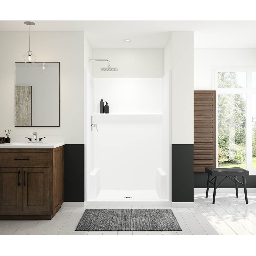 Maax - Icon SH4834 AcrylXE Alcove Center Drain One-piece Shower in White - White