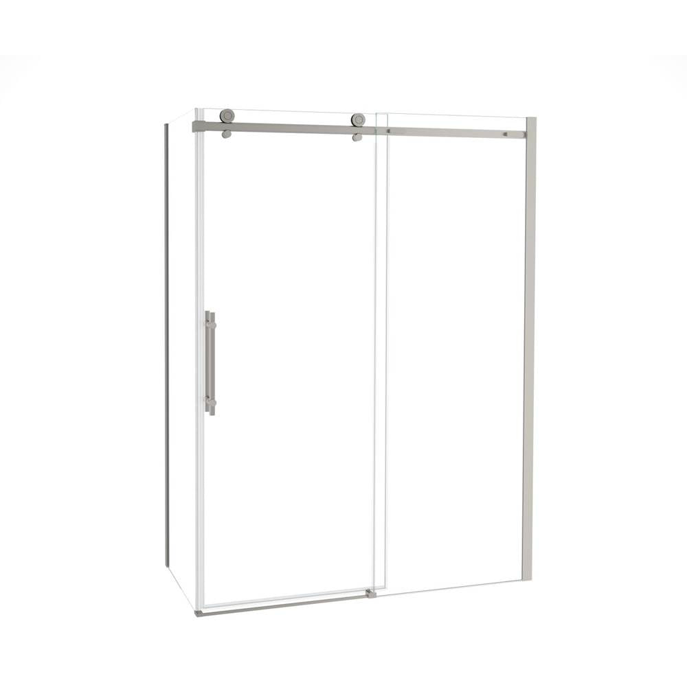 Odyssey SC 60'' x 32'' x 78'' 8mm Sliding Shower Door for Corner Installation with Clear glass in Brushed Nickel