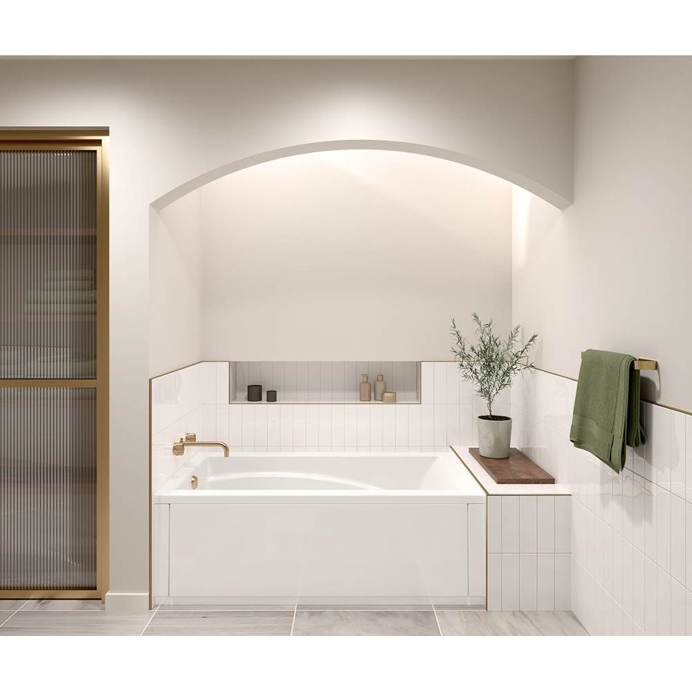 Maax - Optik 6032 Acrylic Alcove Left-Hand Drain Bathtub in White - White