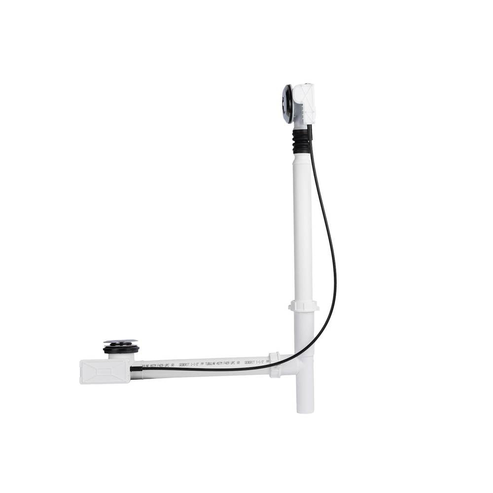 Maax - Push Button Cable-Operated Waste and Overflow with Flexible Neck, 33'' Cable, Complete Kit in Chrome - Chrome
