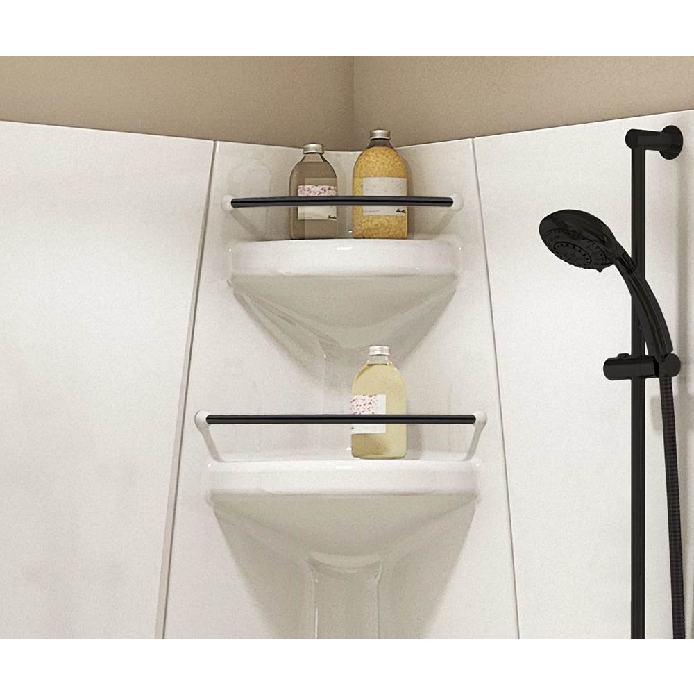 Freestyle 37 Round 37 x 37 Acrylic Corner Center Drain One-Piece Shower in White