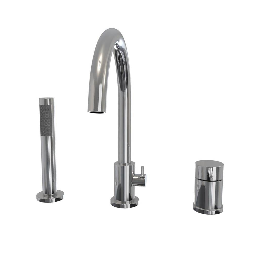 Maax - Keros Deckmounted Tub Faucet with Handshower in Chrome - Chrome