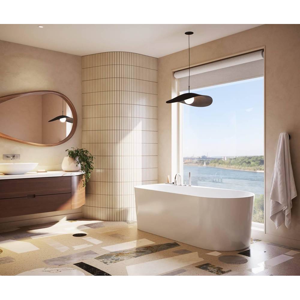 Maax - Kuja 6732 Acrylic Freestanding End Drain Bathtub in White - White
