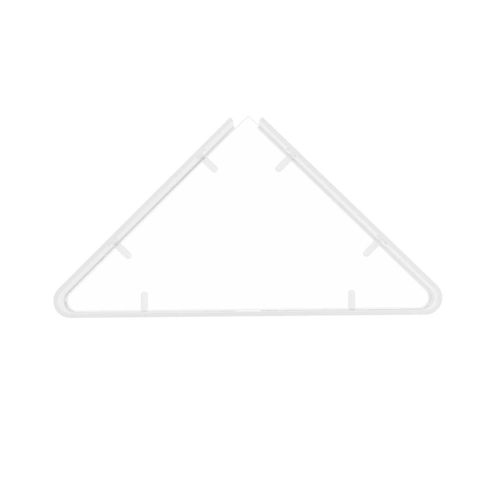 Manhattan Corner Shelf with Glass in Glossy White