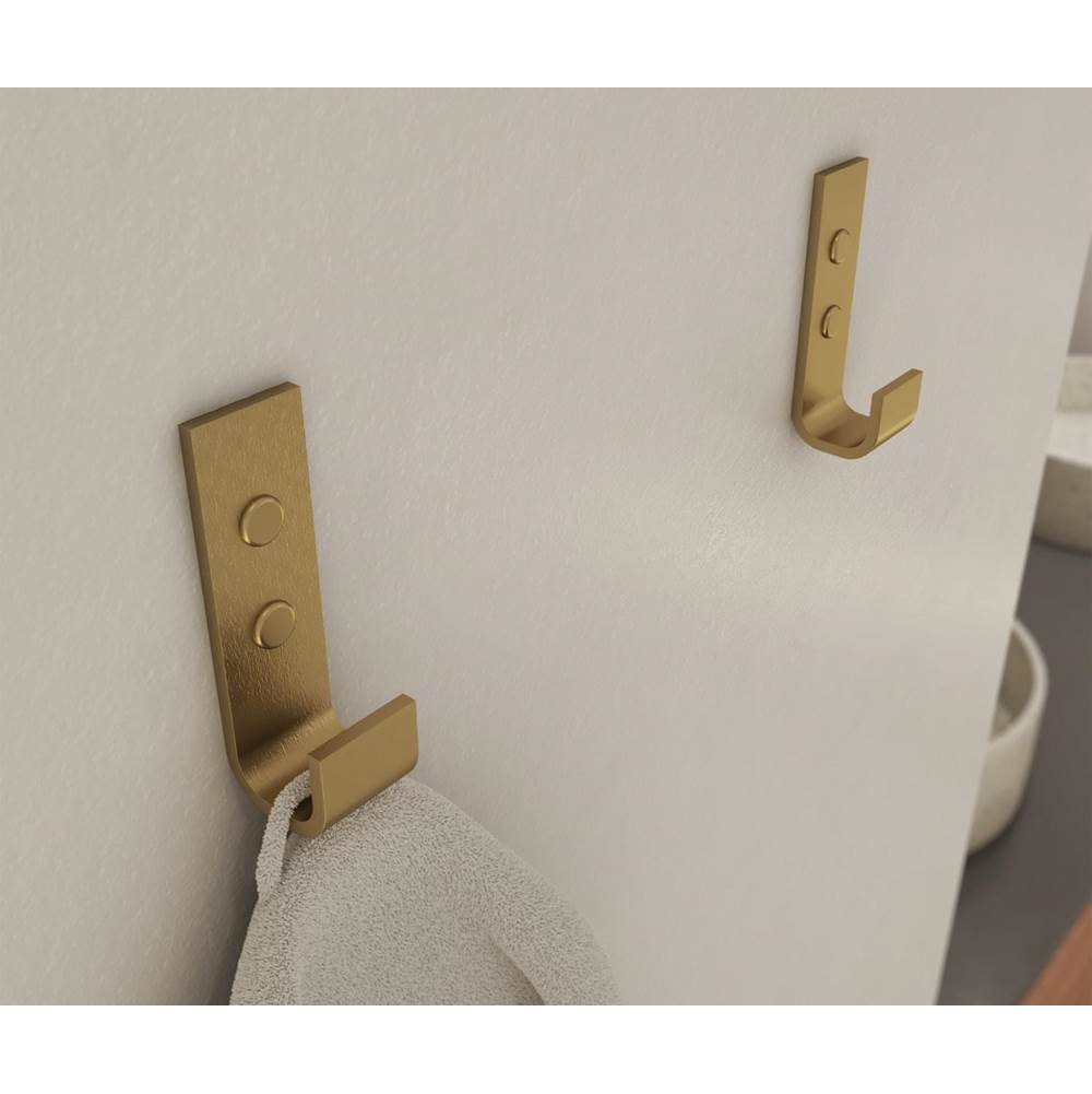 Manhattan Hook - Pack of 2 in Brushed Gold