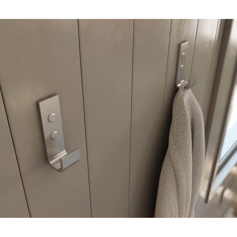 Manhattan Hook - Pack of 2 in Brushed Chrome