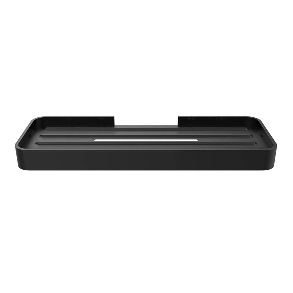 Manhattan Rectangular Shelf with Soap Tray in Black