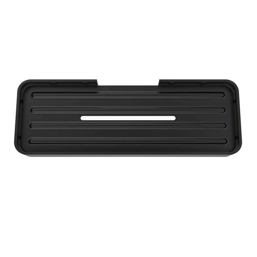Manhattan Rectangular Shelf with Soap Tray in Black