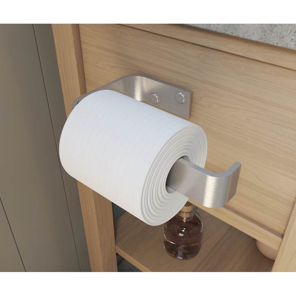 Manhattan Toilet Paper Holder in Brushed Chrome