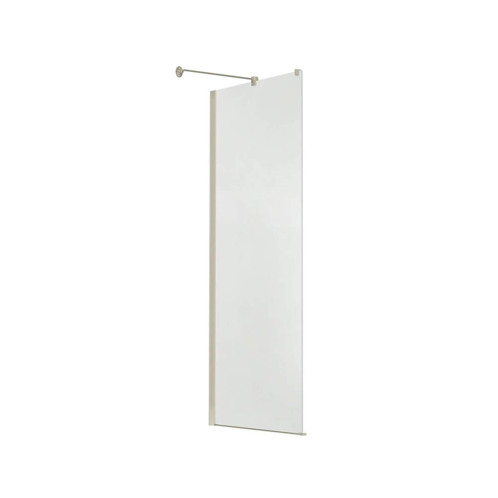 Reveal 71 Return Panel for 32 in. Base with Clear glass in Brushed Nickel