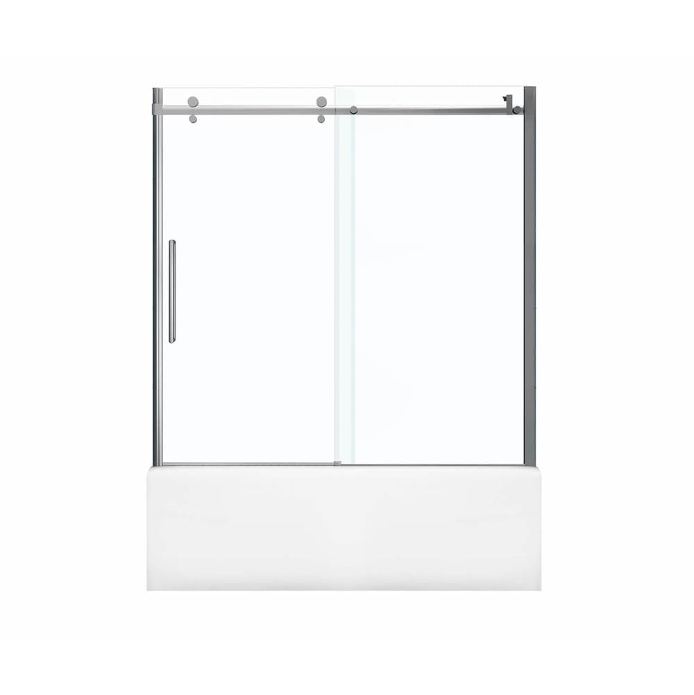 Halo 56.5-59 x 59 in. 8 mm Sliding Tub Door for Alcove Installation with Clear glass in Chrome
