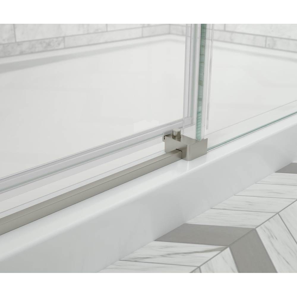 Odyssey SC 48'' x 32'' x 78'' 8mm Sliding Shower Door for Corner Installation with Clear glass in Brushed Nickel