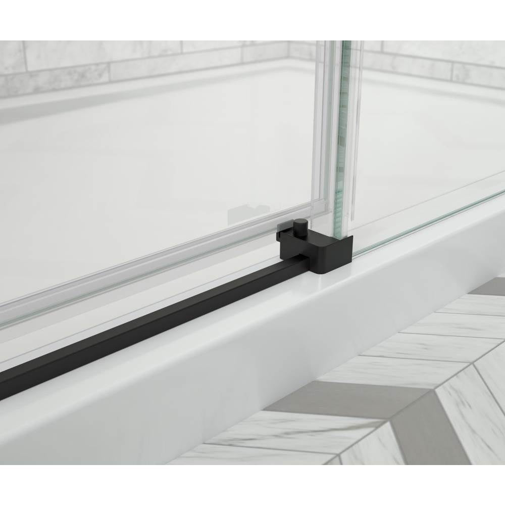 Odyssey SC 48'' x 32'' x 78'' 8mm Sliding Shower Door for Corner Installation with Clear glass in Matte Black