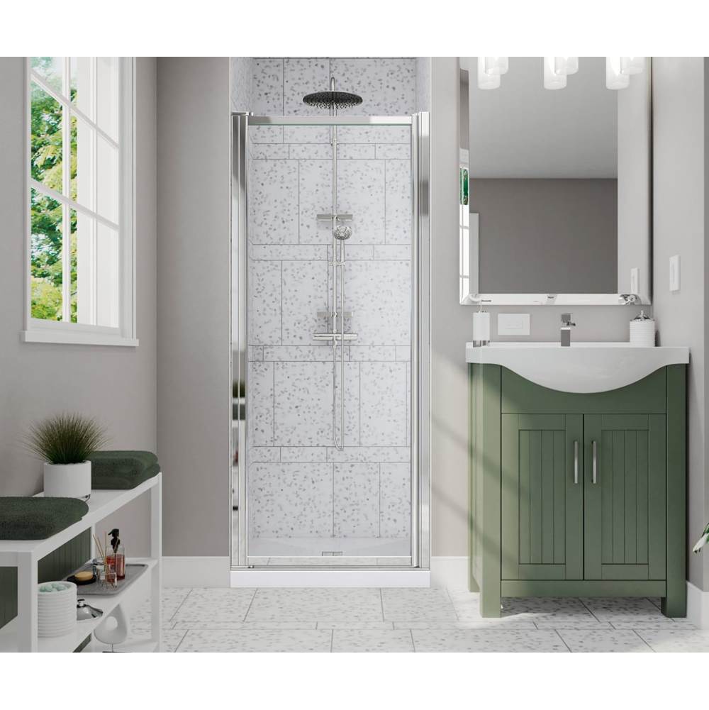 Maax - Pivolok 23-24.75 x 64.5 in. Pivot Shower Door for Alcove Installation with Clear glass in Chrome