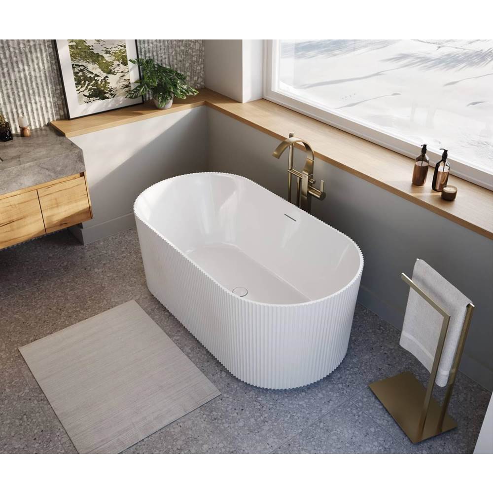 Tori 5932 Acrylic Freestanding Center Drain Bathtub in White