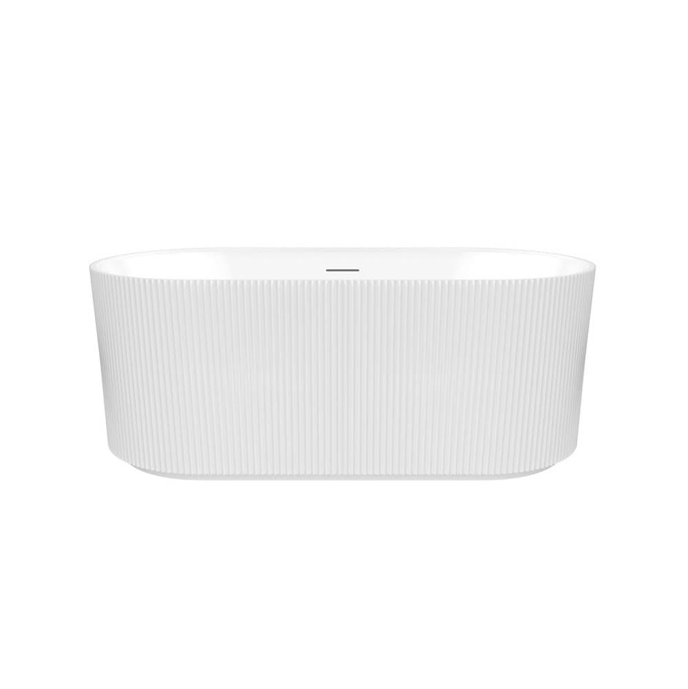 Tori 5932 Acrylic Freestanding Center Drain Bathtub in White