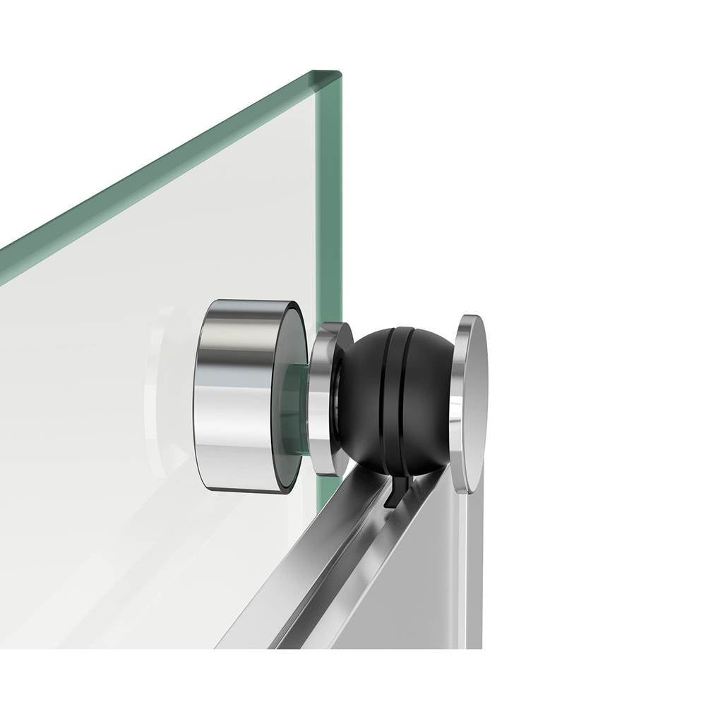 Revelation Round 56-59 in. x 56.75-59.25 in. 6 mm Bypass Tub Door for Alcove with Clear glass in Brushed Nickel