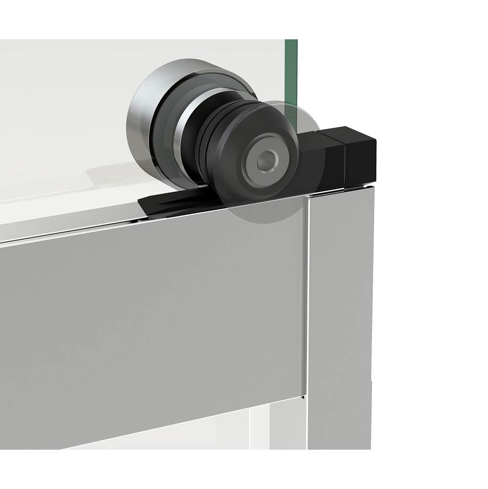 Revelation Round 56-59 in. x 56.75-59.25 in. 6 mm Bypass Tub Door for Alcove with Clear glass in Brushed Nickel