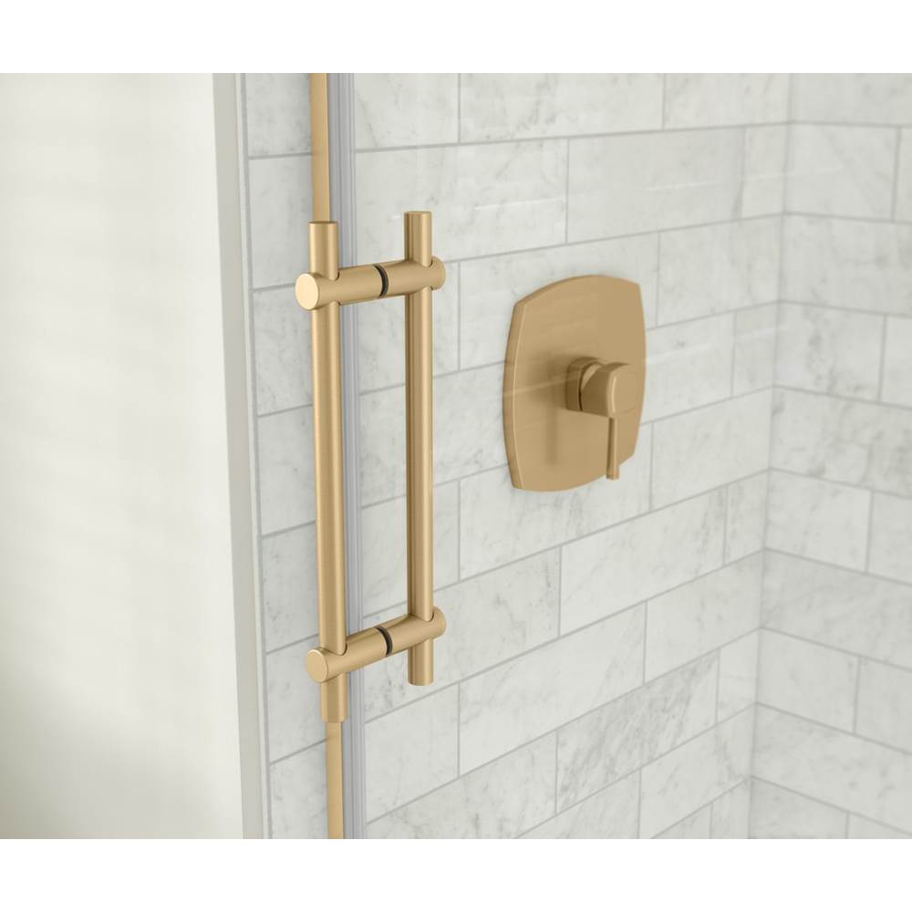 Odyssey SC 48'' x 32'' x 78'' 8mm Sliding Shower Door for Corner Installation with Clear glass in Brushed Gold
