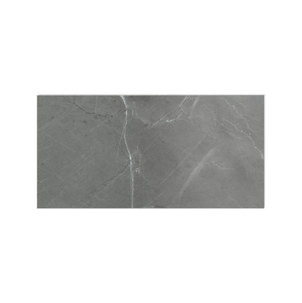 Maax - Manhattan Glue-up Wall Tiles 15.75 x 31.5 in. In Smooth Marble Dark Grey - Dark Grey