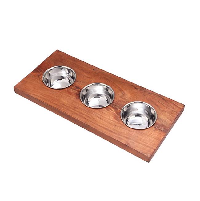 Prep Station 3 Piece Round Condiment Server
