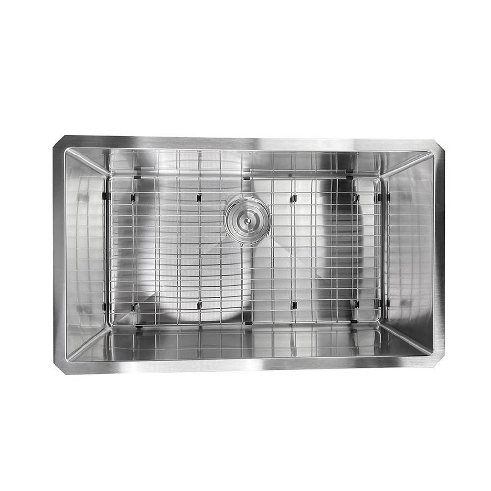 32 Inch Pro Series Large Rectangle Single Bowl Undermount Zero Radius Stainless Steel Kitchen Sink