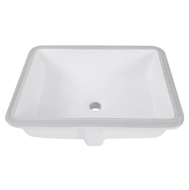 17 Inch X 13 Inch Undermount Um-17X13-W Rectangle Ceramic Sink In White
