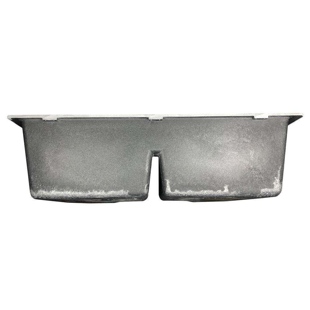 Undermount Double Equal Bowls With Low Divide - Granite Composite Black