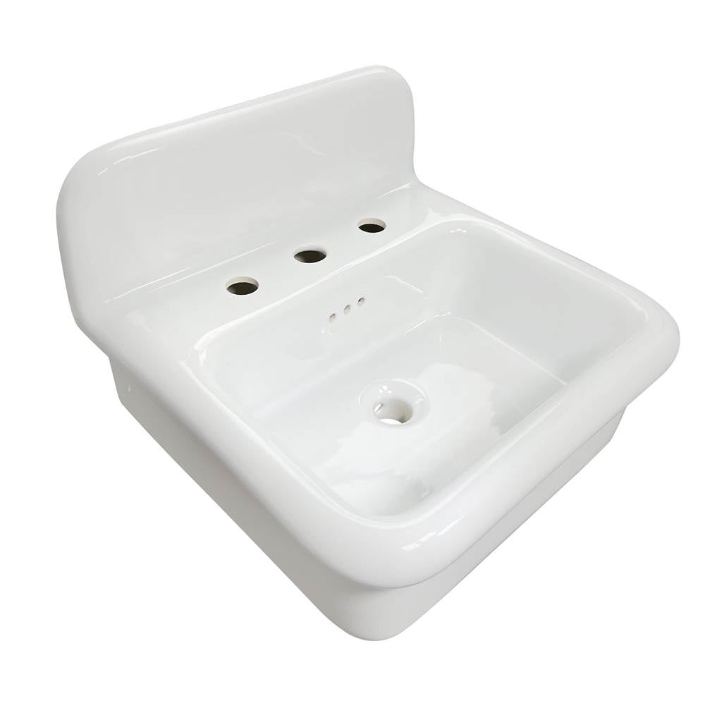 Nantucket Sinks - Fireclay 30'S Style Sink In All White - Porcelain Enamel Glaze