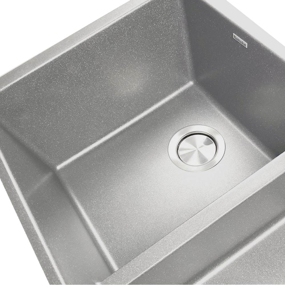 Undermount Double Equal Bowls With Low Divide - Granite Composite Black