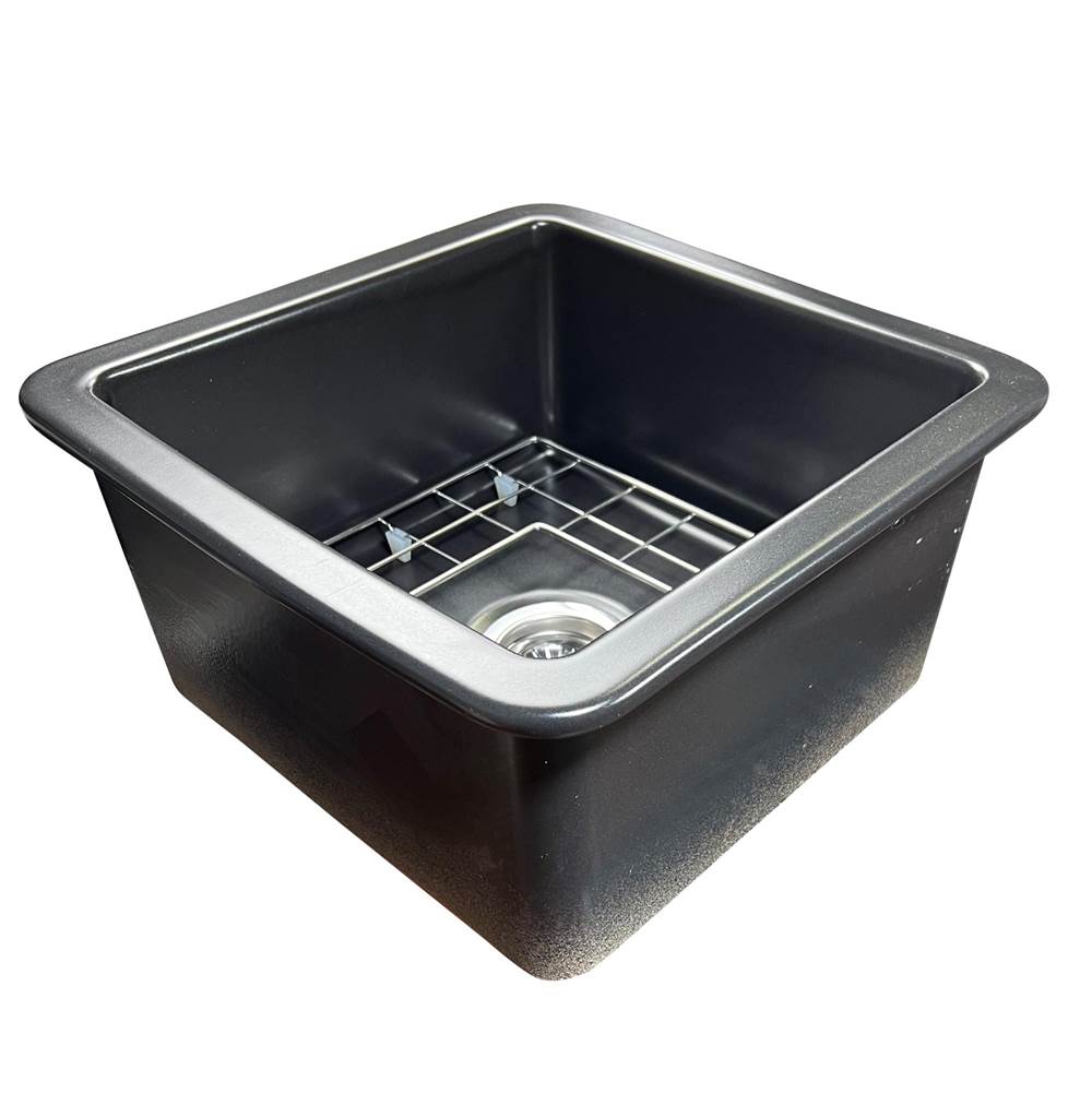 18-Inch Undermount Fireclay Kitchen Sink Finished In Matte Black